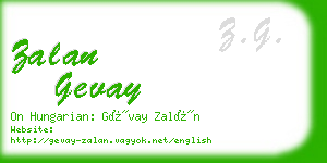 zalan gevay business card